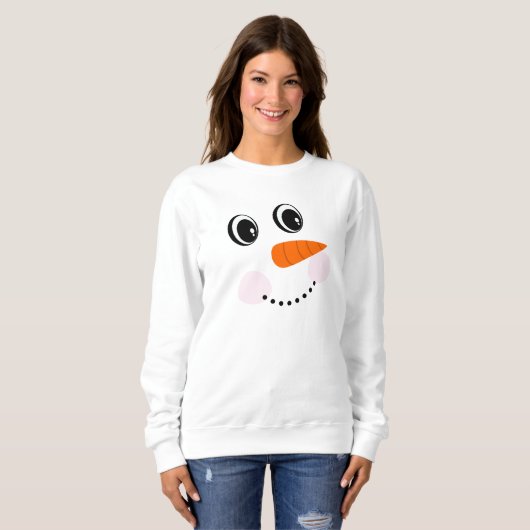 Grappig, fijn glimlachen/Snowman Face T-Shirt (Voorkant volledig)