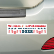 Grappig filmfiguur voor president 2028 Patriotisch