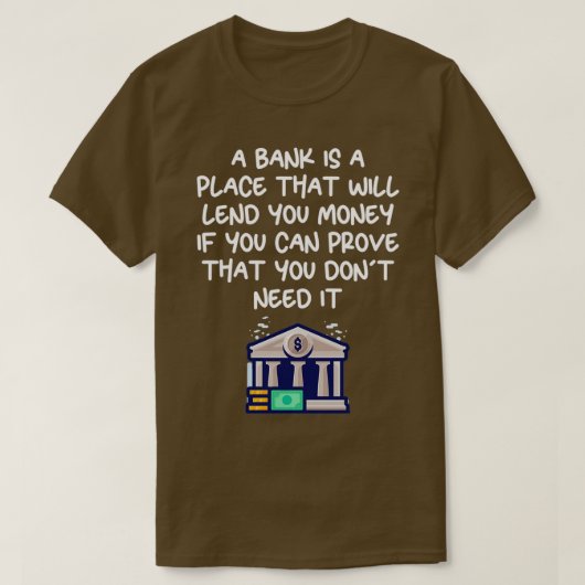 grappig financieel citaat 14 t-shirt (Design voorkant)