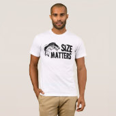 Grappig Fisherman - Grootte telt! T-shirt (Voorkant volledig)