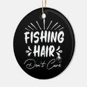 Grappig Fisherman, Vist haar niet om Keramisch Ornament (Links)
