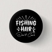 Grappig Fisherman, Vist haar niet om Ronde Button 3,2 Cm (Voorkant)