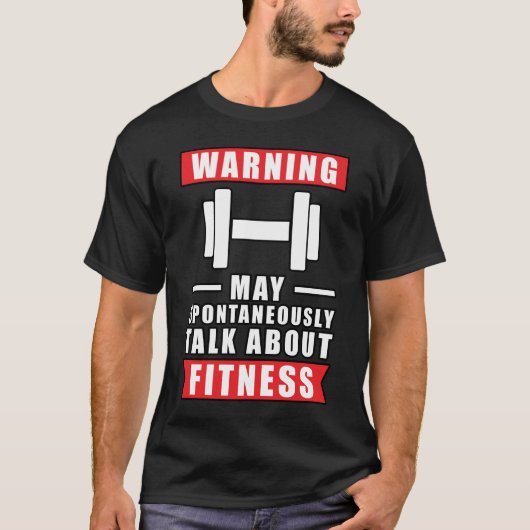 Grappig Fitness Design T-shirt (Voorkant)