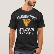 Grappig fitness Pizza in mijn mondgym Humor Hilari