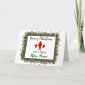 Grappig fitness Thapy Kerstkaart Feestdagen Kaart (Voorkant)
