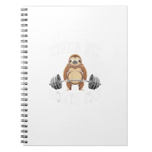 Grappig fitness workout enigszins fit ietwat dik l notitieboek