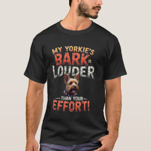 Grappig fitnesscadeau voor Yorkshire Terrier honde T-shirt