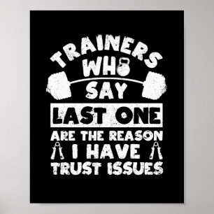 Grappig fitnessprogramma voor gym lover poster