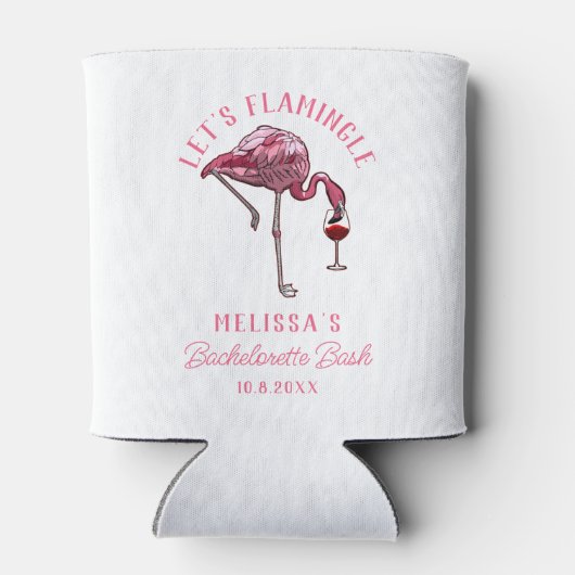 Grappig Flamingo Bachelorette Weekend Party Blikjeskoeler (Achterkant)