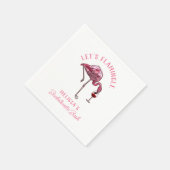 Grappig Flamingo Bachelorette Weekend Party Papier Servet (Hoek)