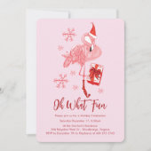 Grappig Flamingo Kerstfeest Kaart (Voorkant)
