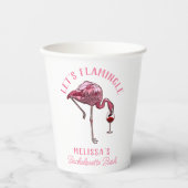 Grappig Flamingo Meisjesuitje Weekend Feest Papieren Bekers (Voorkant)
