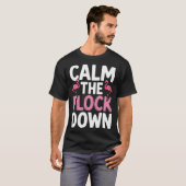 Grappig Flamingo-ontwerp Roze Vogel T-shirt (Voorkant volledig)
