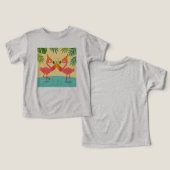 Grappig Flamingo Party T-shirt voor kinderen (Ontwerp Voorkant & Achterkant)