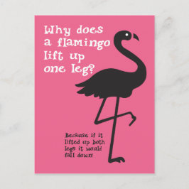 Grappig Flamingo Riddle Briefkaart