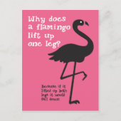Grappig Flamingo Riddle Briefkaart (Voorkant)