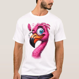 Grappig Flamingo T-Shirt – Helder Cartoon Stijl