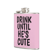 Grappig flesjes, DRINK TOT HIJ'S KUSTfles heeft. Heupfles (Links)