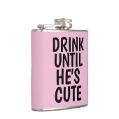 Grappig flesjes, DRINK TOT HIJ'S KUSTfles heeft. Heupfles (Rechts)