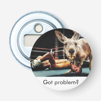 Grappig flesopener met kangaroo. Heb je problemen? Button Flesopener