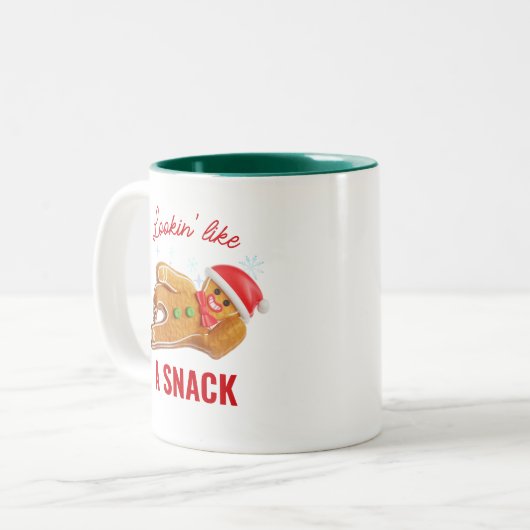 Grappig Flirty Gingerbread Man Kerst Mok (Voorkant links)