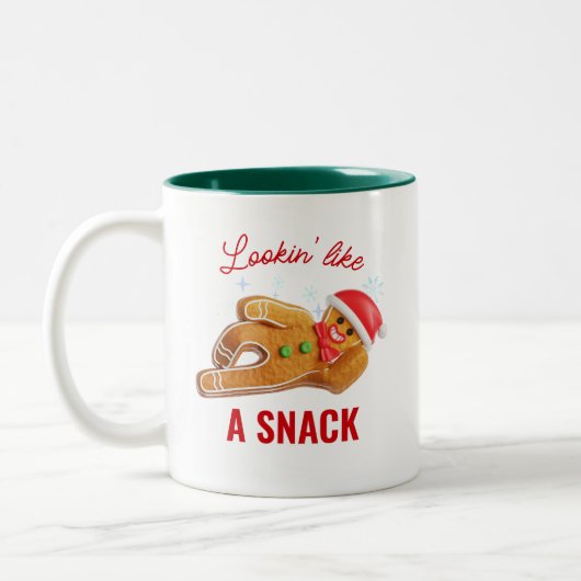 Grappig Flirty Gingerbread Man Kerst Mok (Links)