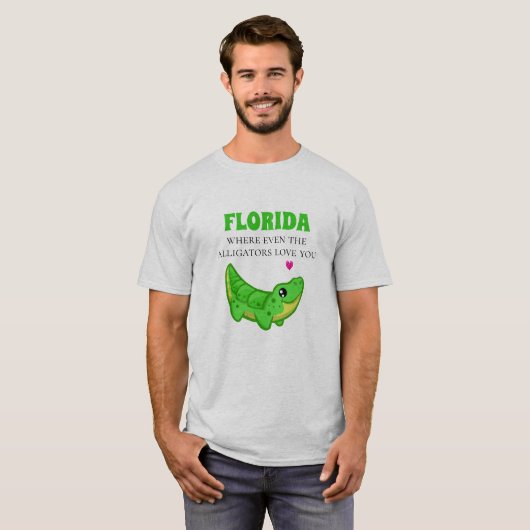 Grappig Florida Alligator T-shirt (Voorkant volledig)