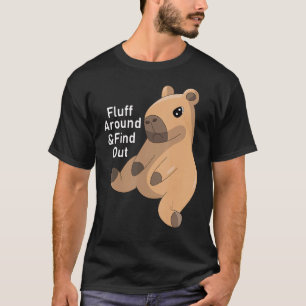 Grappig Fluff rond en ontdek Capybara Capy Mean T-shirt