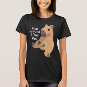 Grappig Fluff rond en ontdek Capybara Capy Mean T-shirt