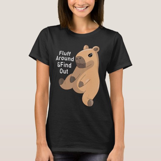 Grappig Fluff rond en ontdek Capybara Capy Mean T-shirt (Voorkant)