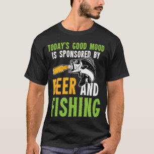 Grappig fly fishing grafisch shirt ontwerp