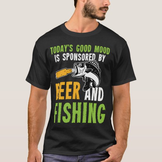 Grappig fly fishing grafisch shirt ontwerp (Voorkant)