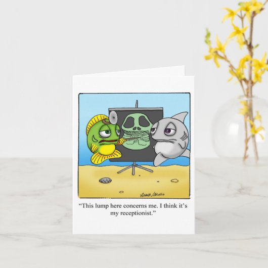 Grappig "Foggy Bottom" Get Well Notecard Kaart (Gele Bloem)