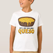 Grappig Food Lover Gift: gewoon een jongen die van T-shirt (Voorkant)