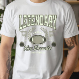 Grappig Football 50 jarige 5 decennia Zero Fumbles T-shirt