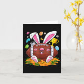 Grappig Football & Bunny Face Eggs Happy Easte Kaart (Gele Bloem)