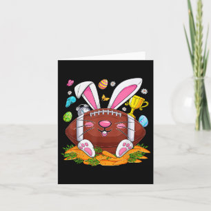 Grappig Football &amp; Bunny Face Eggs Happy Easte Kaart