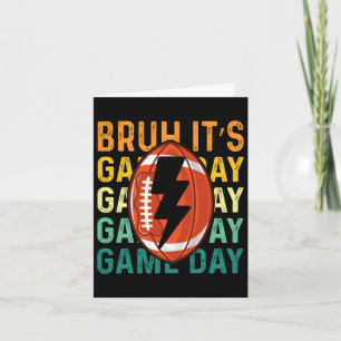 Grappig Football Boys Kinder Bruh Het is Game Day Kaart