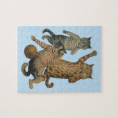 grappig football dat katten speelt legpuzzel (Horizontaal)