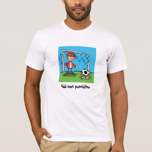 Grappig football Doelman voetbal cartoon gf T-shirt (Voorkant)