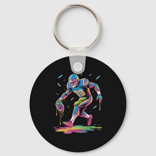 Grappig Football Drip Boy Kind Jeugd Tie Dye Dripn Sleutelhanger (Voorkant)