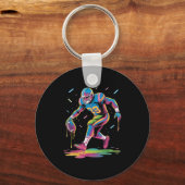 Grappig Football Drip Boy Kind Jeugd Tie Dye Dripn Sleutelhanger (Voorkant)