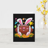 Grappig Football en Bunny Face Eggs Happy Easter D Kaart (Gele Bloem)