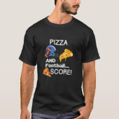 Grappig Football en pizza T-shirt (Voorkant)