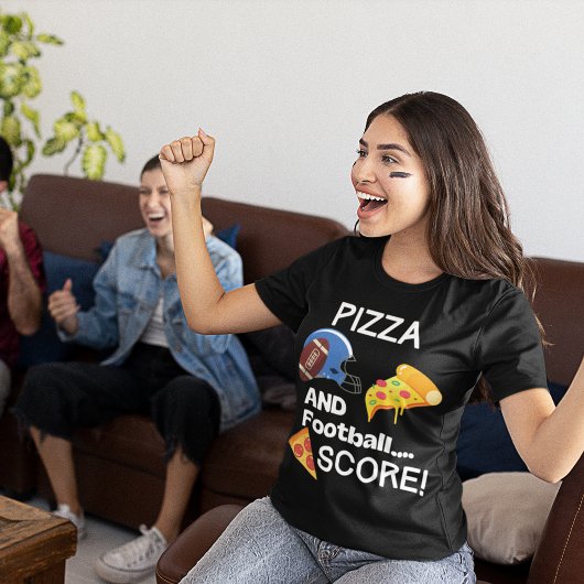 Grappig Football en pizza T-shirt