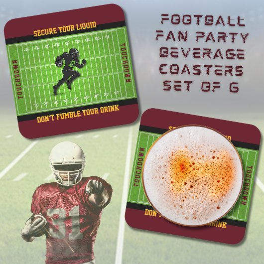 Grappig Football Fan Party Beverage Coasters Set Kartonnen Onderzetters