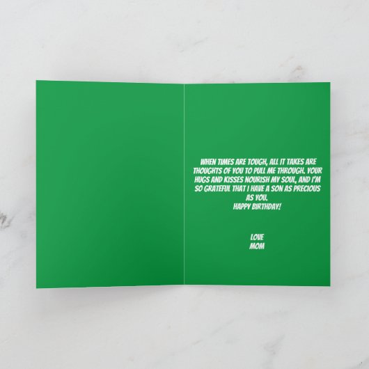 Grappig Football Green Son 30e verjaardag Kaart (Binnen)