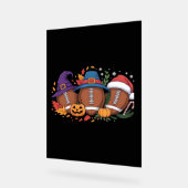 Grappig Football Halloween Thanksgiving Xmas Spook Acryl Bord (Hoek)