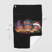 Grappig Football Halloween Thanksgiving Xmas Spook Golfhanddoek (Insitu)