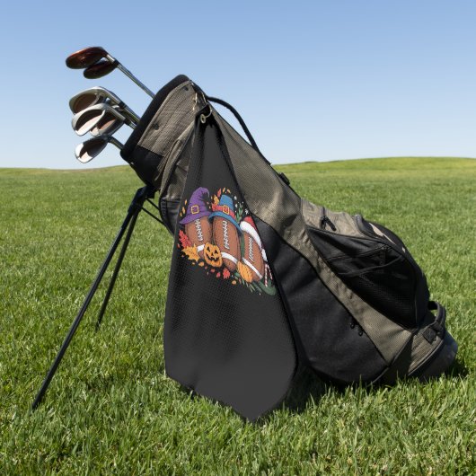 Grappig Football Halloween Thanksgiving Xmas Spook Golfhanddoek (Groen)